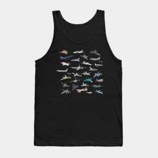 Modern Military Airplanes Tank Top